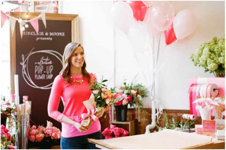 Sinclair & Moore Valentines Pop up Flower Shop 21